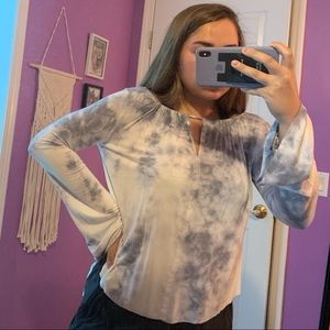 AEO marble print long sleeve
